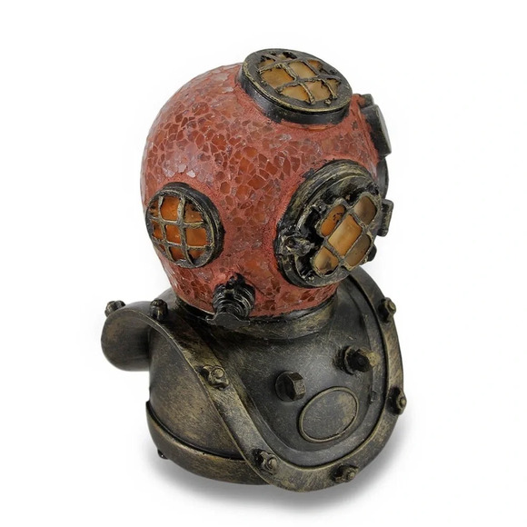 Vintage Style Diver Helmet Amber Glass Accent Lamp, Hard to find - Picture 9 of 16